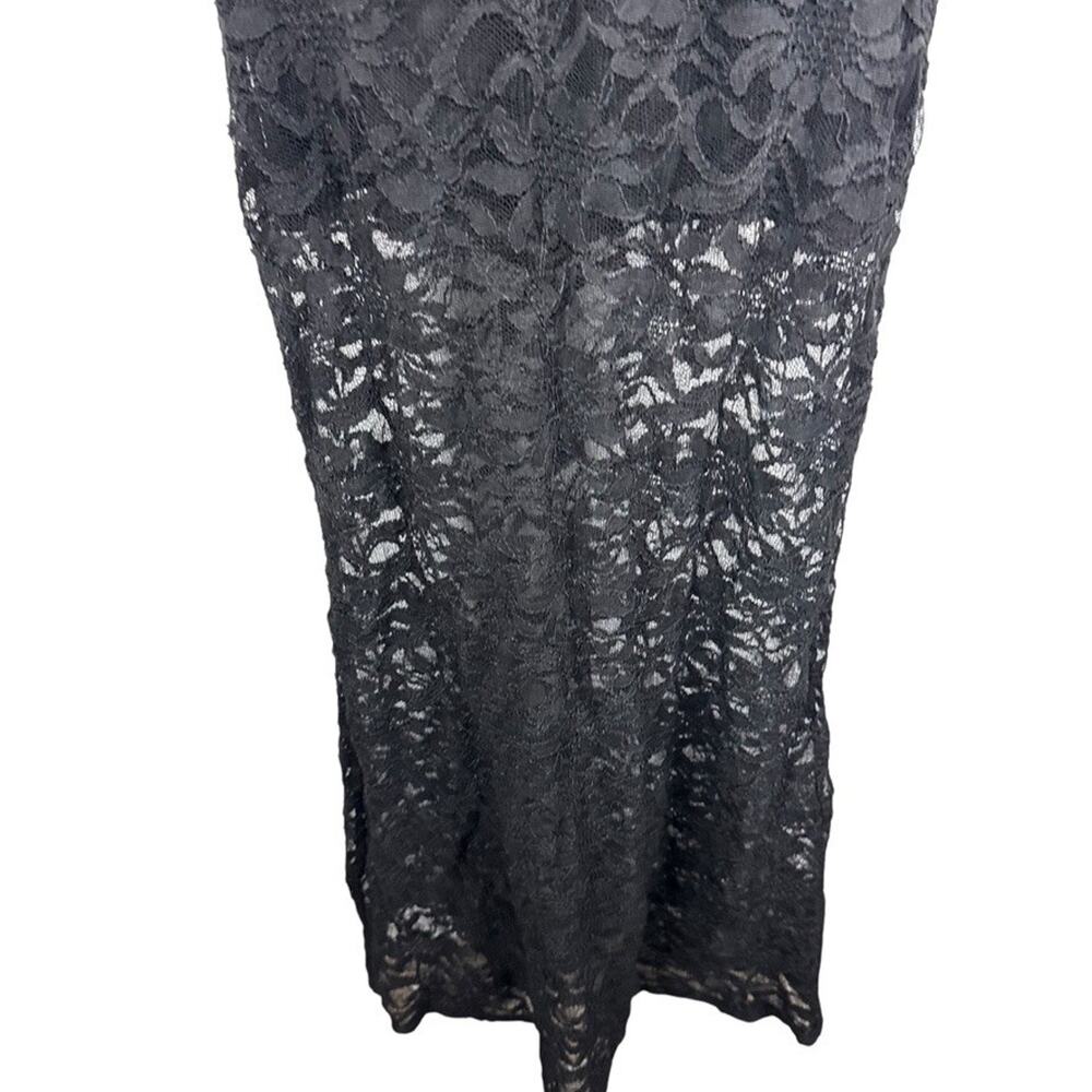 Morgan & Co All Lace Sheer Fit & Flare Mermaid Prom Formal Evening Dress 5 / 6 - Picture 7 of 16